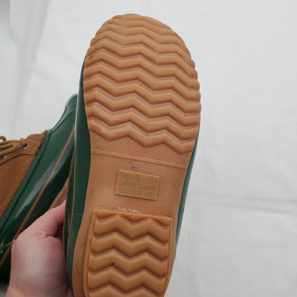 🦆Classic Vintage BASS Duck Boots Insulated Sherpa Lined Rubber & Suede 6 - Picture 11 of 11